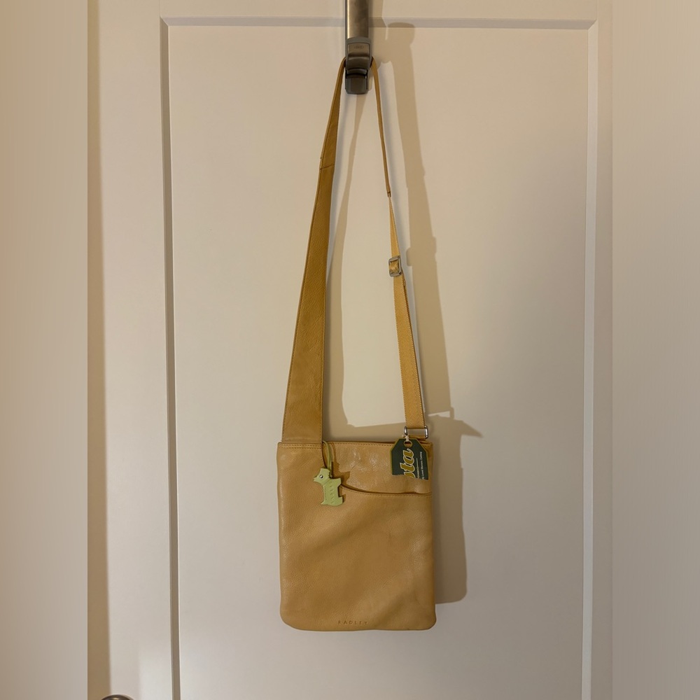 Radley yellow leather crossbody bag- super cute!